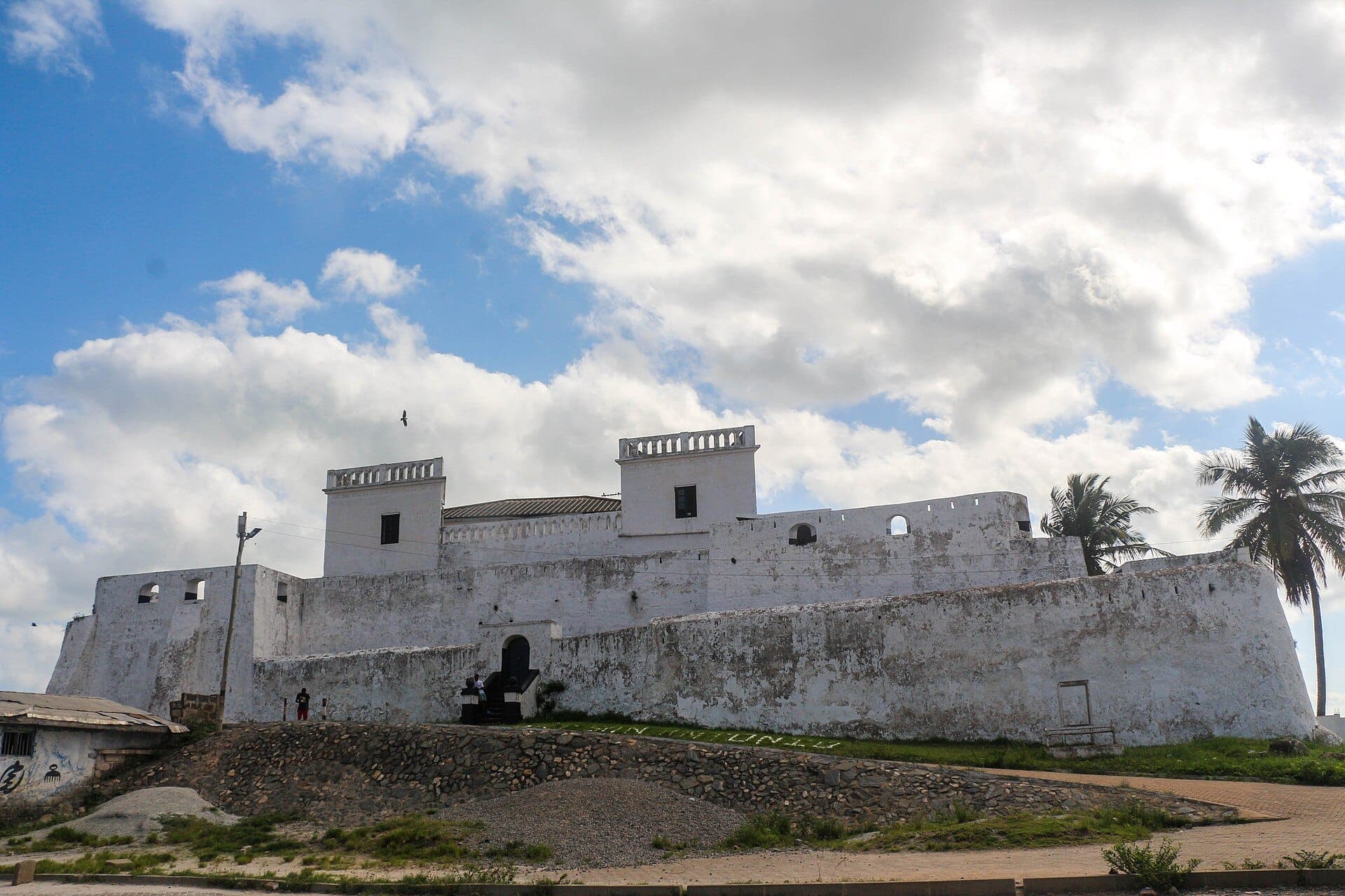 The whitewashed walls of Fort St. Anthony.