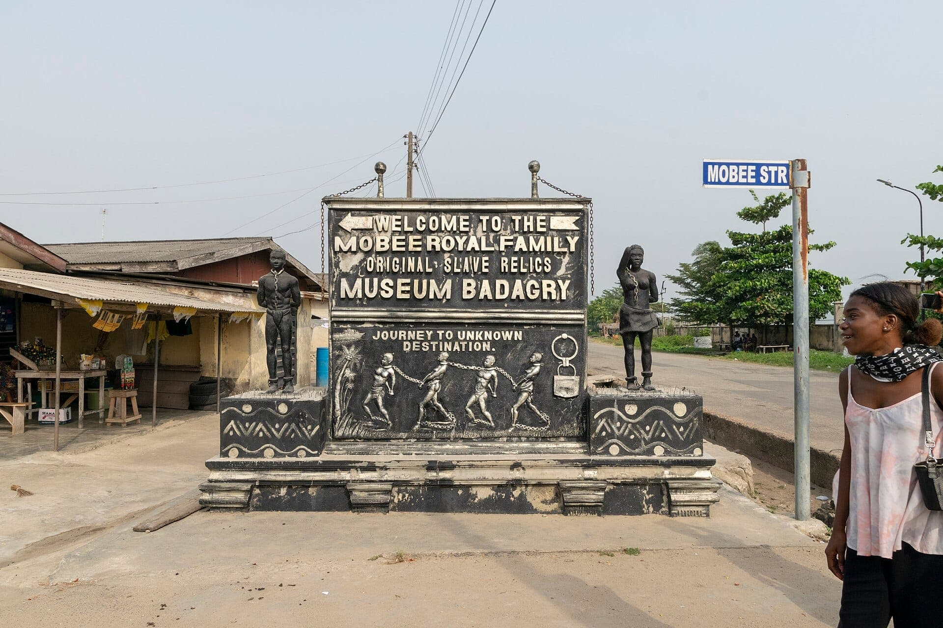 The landmark outside the Mobee Royal Family Slave Relics Museum in Badagry.