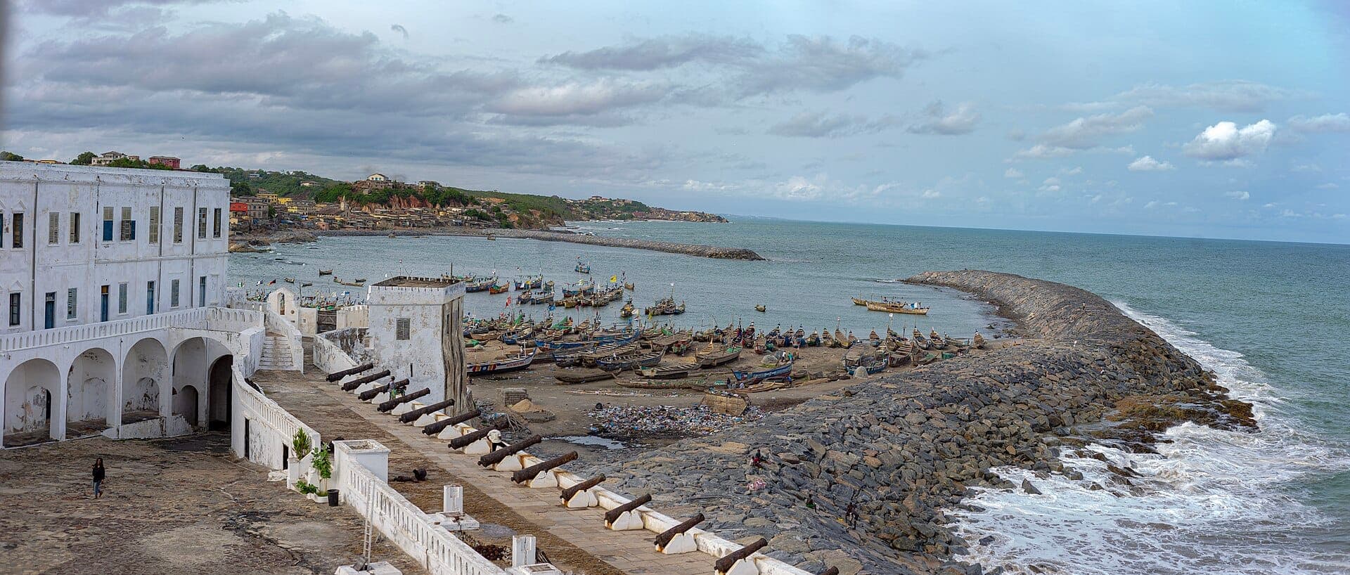 The view of the sea from Cape Coast Castle.