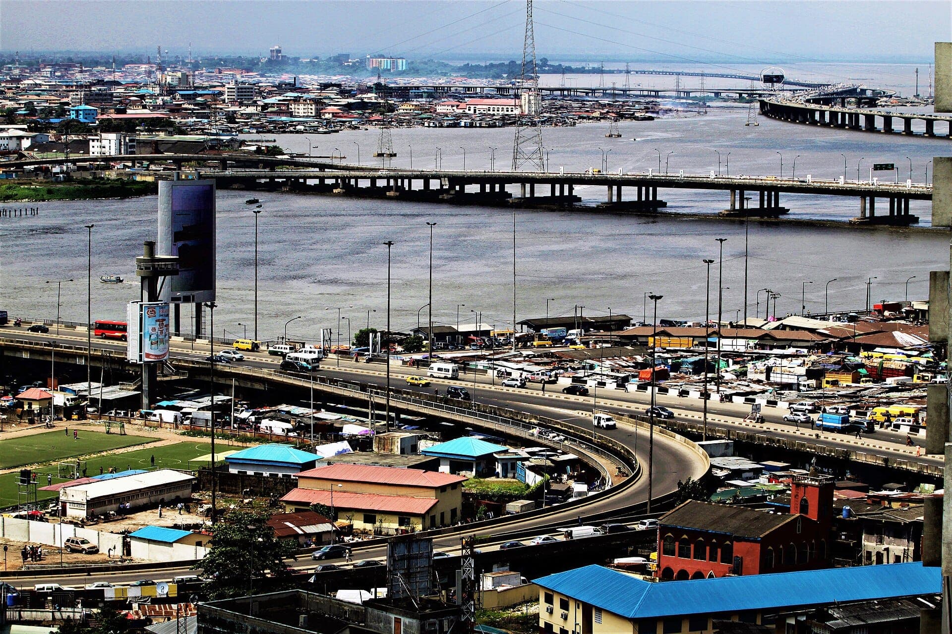The bridges linking Lagos Island and the mainland.