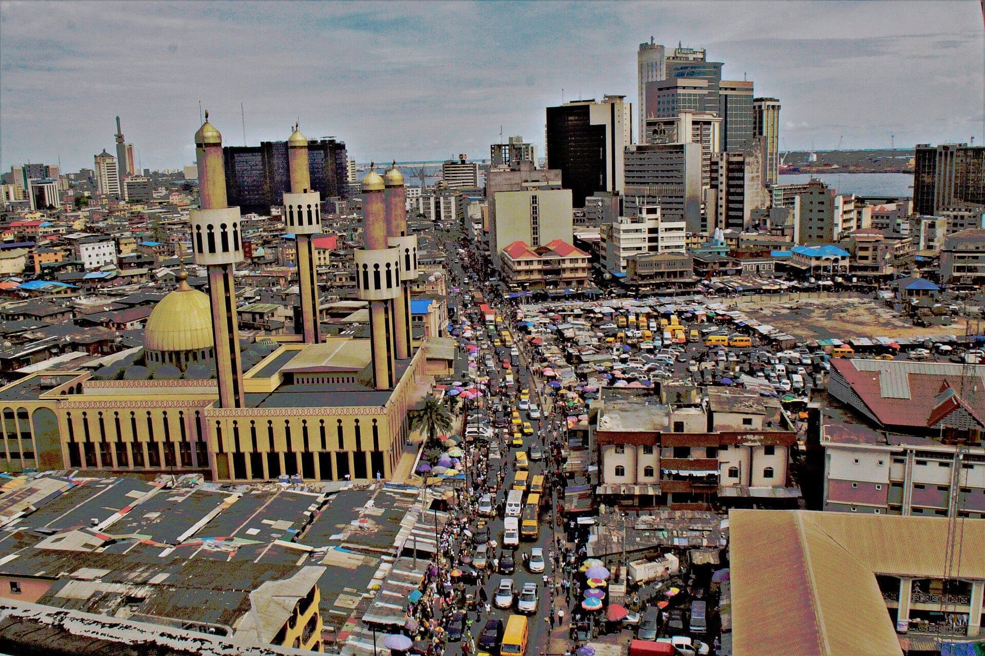 The central business district of Lagos Island.