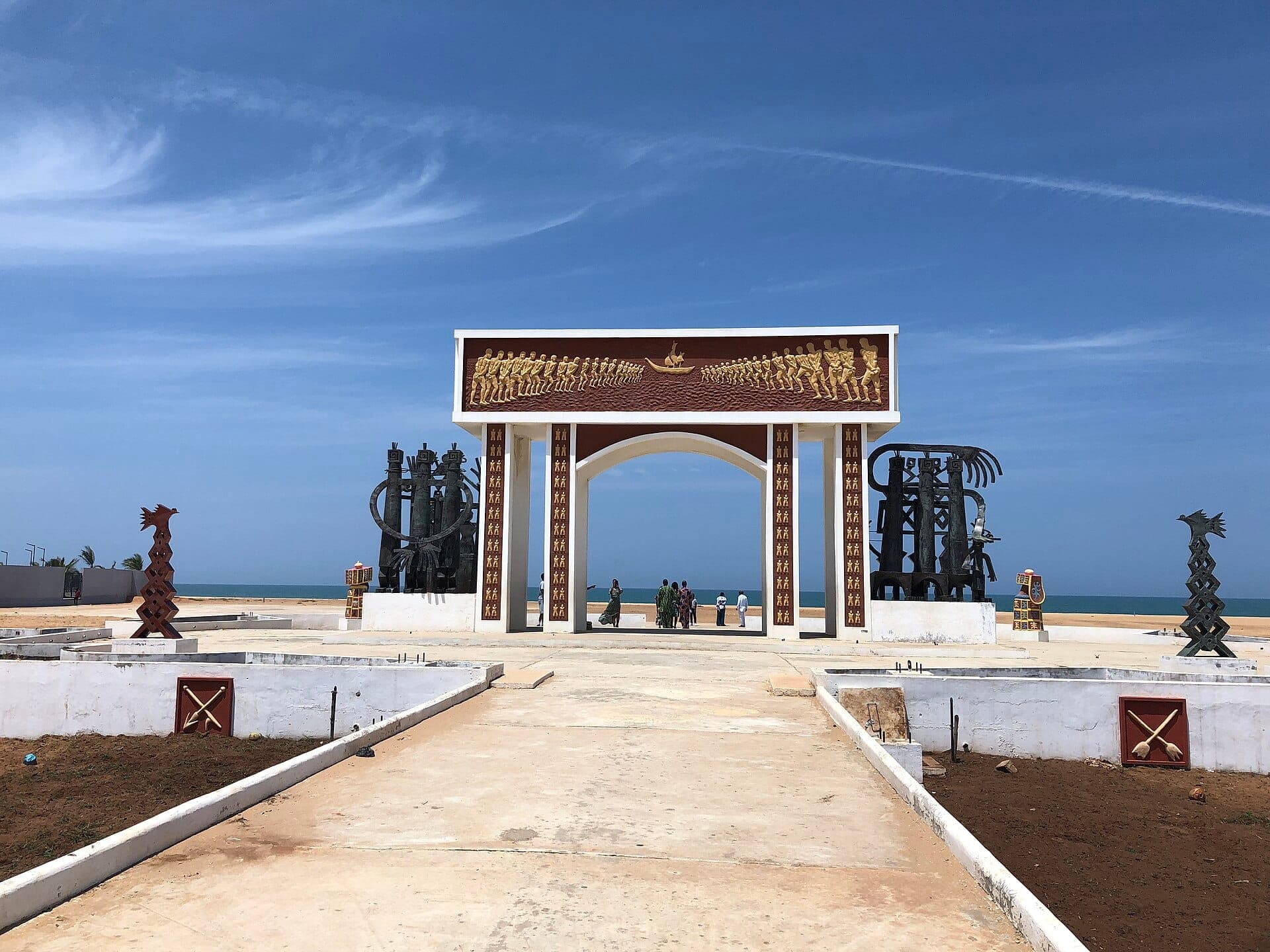 The Door of No Return memorial on the beach at Ouidah, Benin.